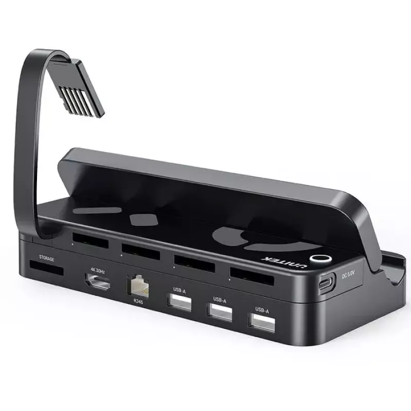 Base de acoplamiento para consola portátil Unitek G1002F01 — Conexión de acoplamiento USB, negro