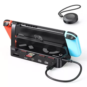 Base de acoplamiento para consola portátil Unitek G1002F01 — Conexión de acoplamiento USB, negro
