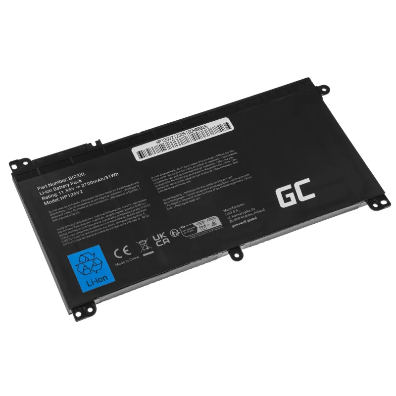 Batería Green Cell HP125V2 para HP Pavilion x360 Stream 14-AX