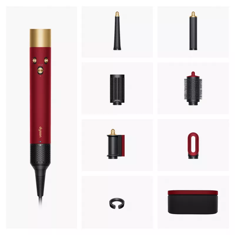 Airwrap i.d. Straight + Wavy Limited Edition, multistyler rojo/oro, Bluetooth