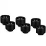 Thermal Grizzly DeltaMate Compression Fitting ST16, latón G1/4, negro, pack de 6 (TG-DM-FIT-6001)