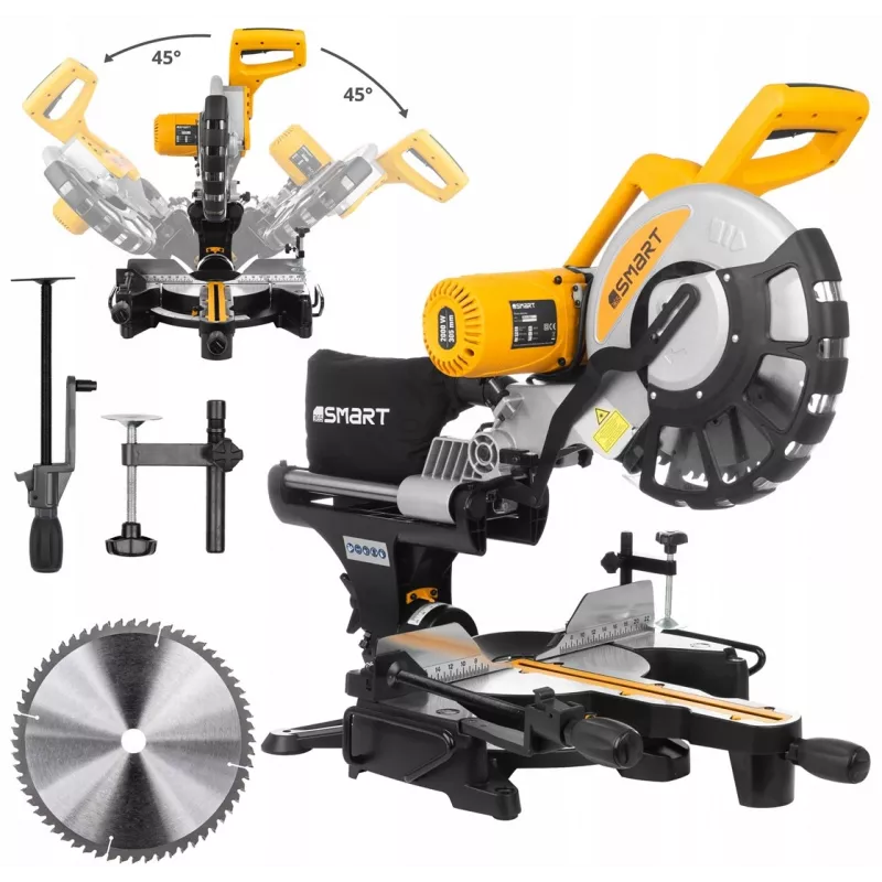 Sierra de ingletar Smart SM-04-05305 2000 W, disco de sierra de 305 mm
