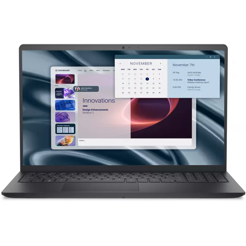 Portátil Dell PV15255 — 15,6 pulgadas Full HD, AMD Ryzen 3 7320U 2,4 GHz, 8 GB LPDDR5, 512 GB SSD, Windows 11 Pro, negro