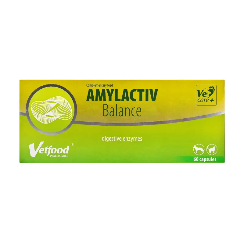 Vetfood Amylactiv Balance complemento digestivo para perros y gatos 60 cápsulas