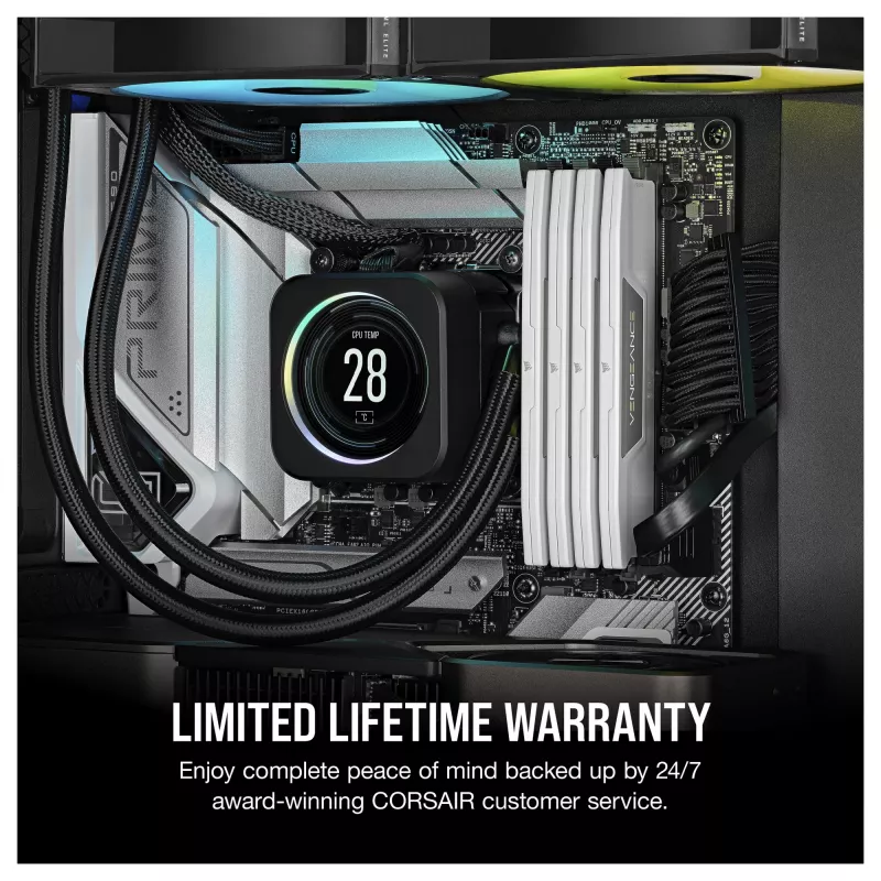 Kit de memoria RAM para sobremesa Corsair Vengeance 32GB (2x16GB) DDR5 6400MHz CL36 – blanco