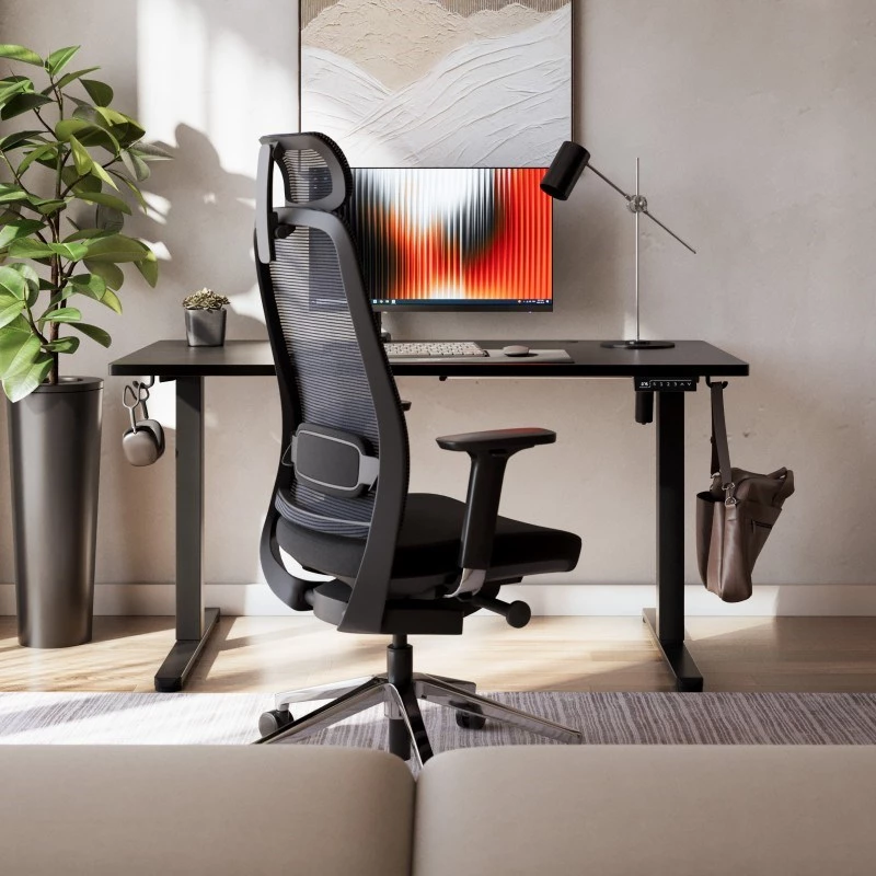 Escritorio mark adler Leader 7.3 negro – estación de trabajo ergonómica de altura ajustable