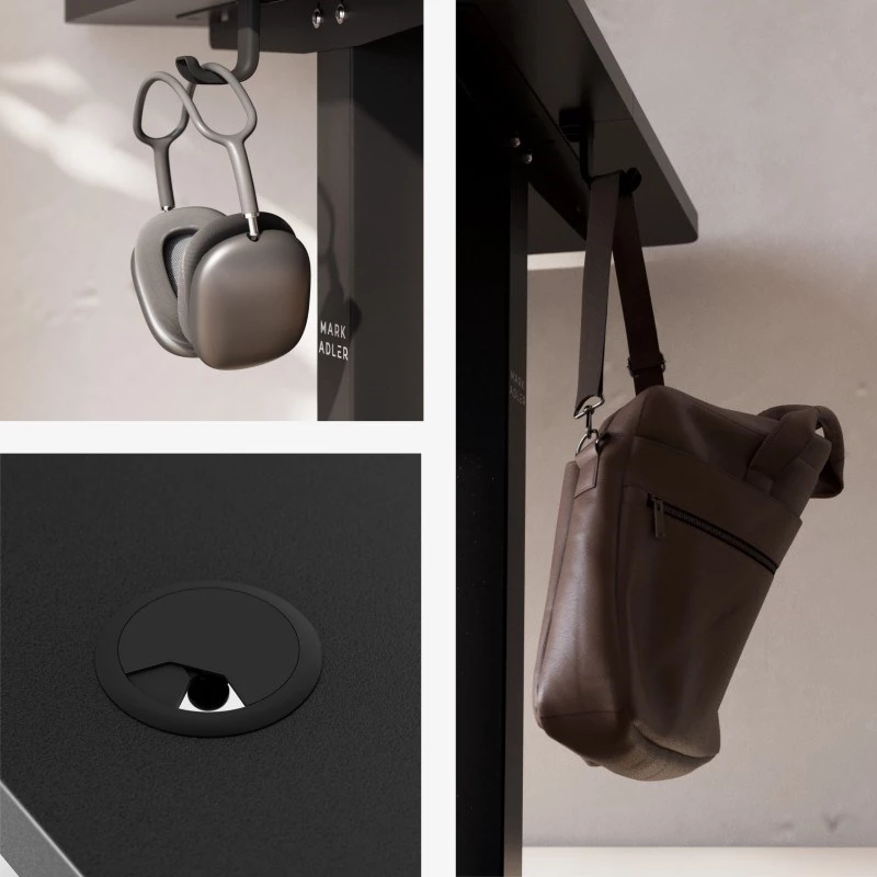 Escritorio mark adler Leader 7.3 negro – estación de trabajo ergonómica de altura ajustable