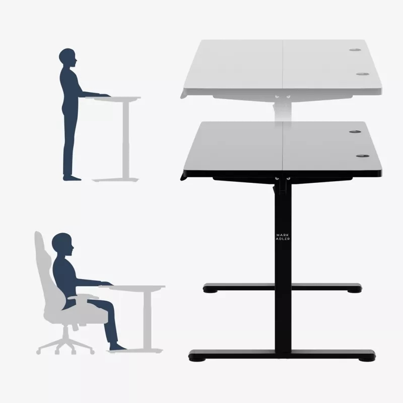 Escritorio mark adler Leader 7.3 negro – estación de trabajo ergonómica de altura ajustable