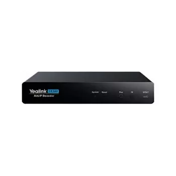 Receptor decodificador AVoIP Yealink DE300 con procesamiento de audio avanzado y conectividad de red