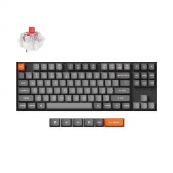 Teclado Keychron K8 Max universal USB RF Wireless Bluetooth negro 80% mecánico