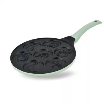 Sartén para tortitas Maestro MR-1222-D CUTE — sartén antiadherente para crepes de 26 cm de aluminio, verde