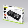 Placa eléctrica de dos fuegos Maestro MR-770-2, 2000 W, placa calefactora compacta de sobremesa