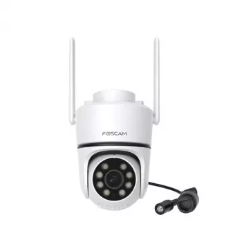 Cámara IP Foscam PD5 5MP blanca — cámara de vigilancia para red exterior e interior, resolución 5 MP