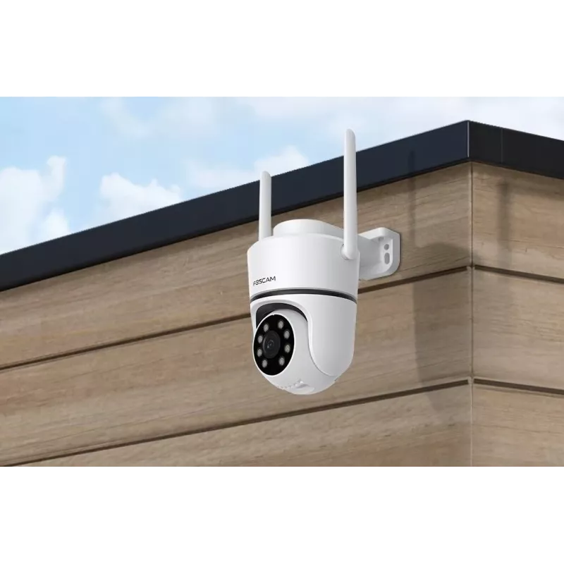 Cámara IP Foscam PD5 5MP blanca — cámara de vigilancia para red exterior e interior, resolución 5 MP