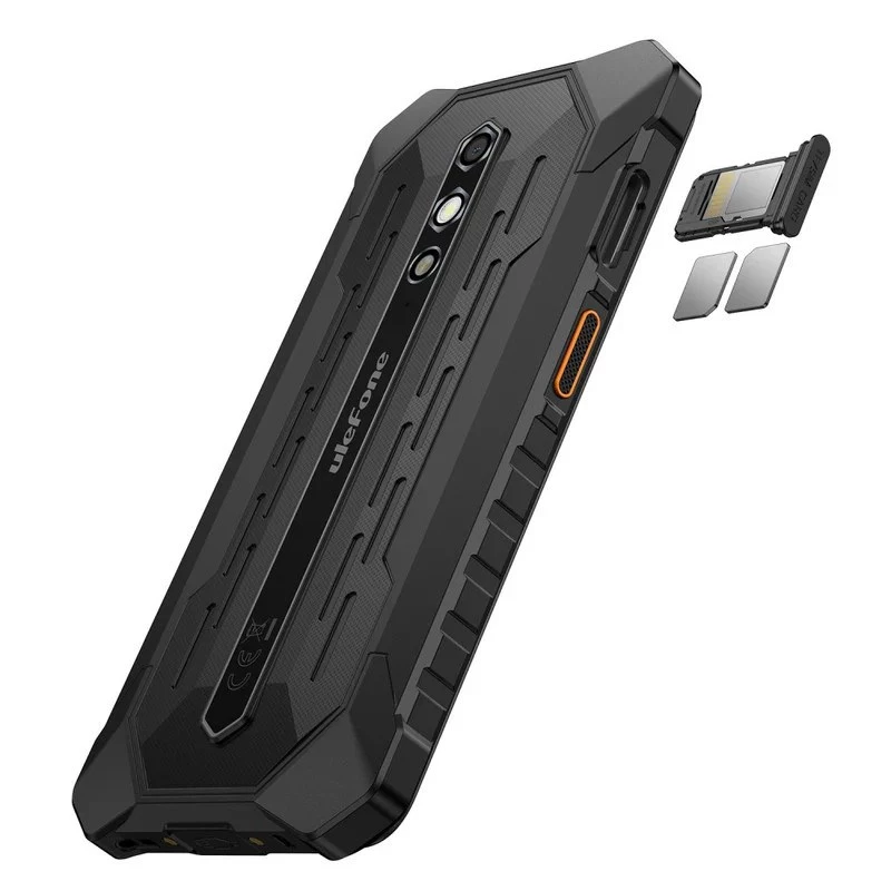 Smartphone resistente UleFone RugKing 2 Pro – 4 GB RAM, 128 GB de almacenamiento, negro