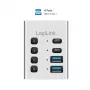 Hub USB 3.2 Gen 1, 4 puertos, USB-A/C, interruptor de encendido/apagado