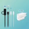 Hub USB 3.2 Gen 1, 4 puertos, USB-A/C, interruptor de encendido/apagado