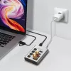 Hub USB 3.2 Gen 1, 4 puertos, USB-A/C, interruptor de encendido/apagado