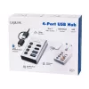 Hub USB 3.2 Gen 1, 4 puertos, USB-A/C, interruptor de encendido/apagado