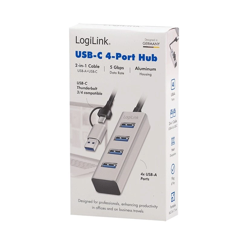 Hub USB 3.0 4 puertos USB-A 5 Gbit/s