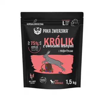 PAKA ZWIERZAKA conejo con frutos del bosque comida seca L 1,5 kg