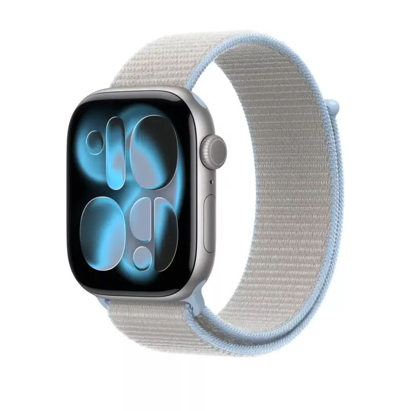 Correa – Apple Sport Loop para Apple Watch 46mm, Blue Mist (gris), pack individual