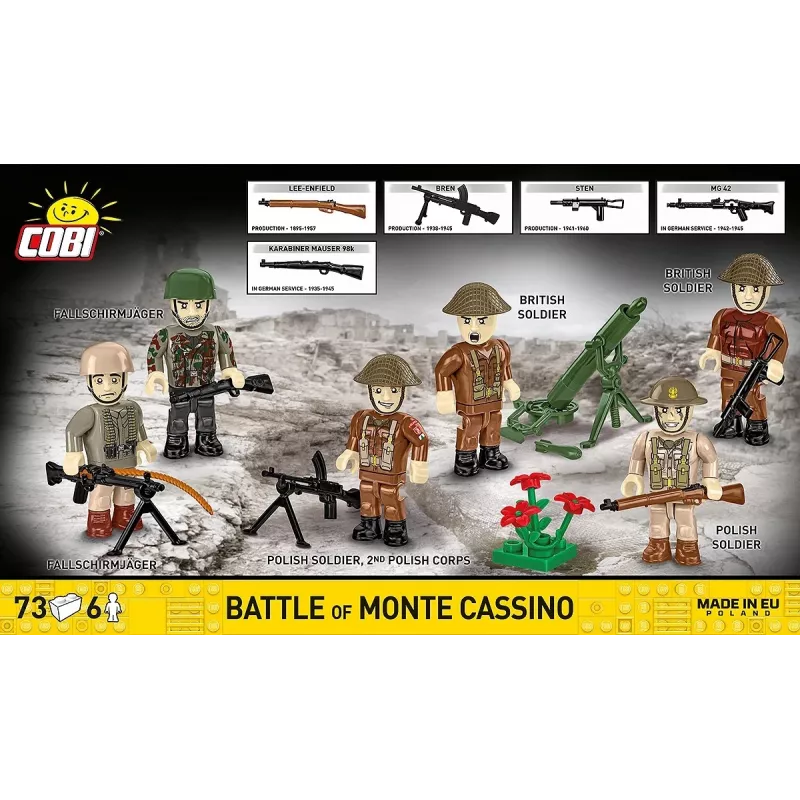 Set de construcción Cobi Blocks batalla de Monte Cassino diorama militar histórico COBI-2063