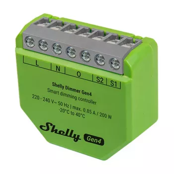 Shelly Dimmer Gen4 Green conectividad multiprotocolo