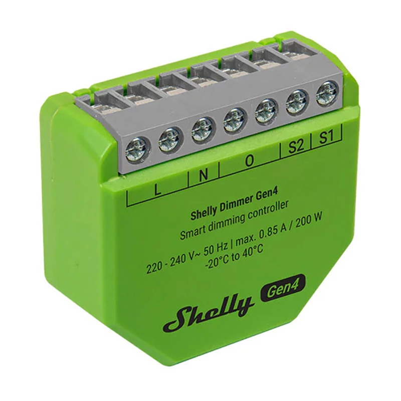 Shelly Dimmer Gen4 Green conectividad multiprotocolo