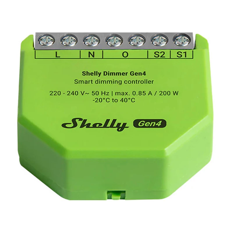 Shelly Dimmer Gen4 Green conectividad multiprotocolo