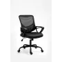 Silla de oficina ActiveJet YK507 negra – silla giratoria ergonómica, tela/PU, regulable en altura