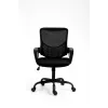 Silla de oficina ActiveJet YK507 negra – silla giratoria ergonómica, tela/PU, regulable en altura