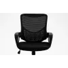 Silla de oficina ActiveJet YK507 negra – silla giratoria ergonómica, tela/PU, regulable en altura