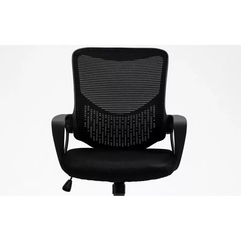 Silla de oficina ActiveJet YK507 negra – silla giratoria ergonómica, tela/PU, regulable en altura