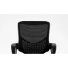 Silla de oficina ActiveJet YK507 negra – silla giratoria ergonómica, tela/PU, regulable en altura