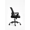Silla de oficina ActiveJet YK507 negra – silla giratoria ergonómica, tela/PU, regulable en altura