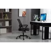 Silla de oficina ActiveJet YK507 negra – silla giratoria ergonómica, tela/PU, regulable en altura