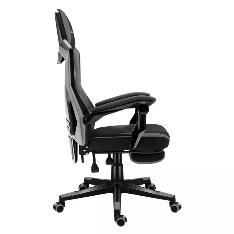 Silla gaming huzaro Combat 3.1 gris — ergonómica, asiento regulable para gamers