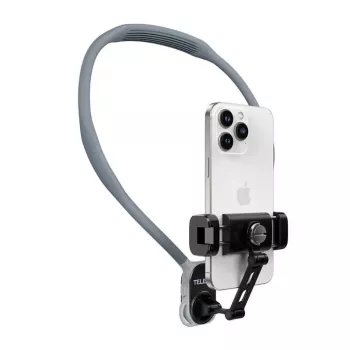 Soporte de cuello Telesin S2-HNB-02 con soporte para móvil – soporte de smartphone para llevar al cuello y grabar y ver con las manos libres