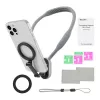 Soporte de cuello magnético Telesin MNM-002 para iPhone (12–16) – ángulo ajustable, ligero
