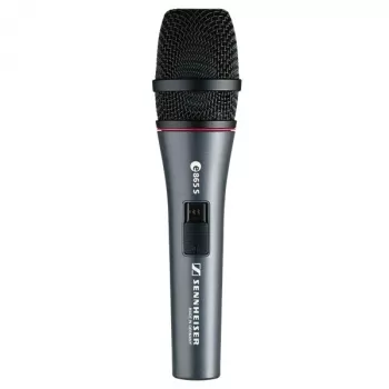 Micrófono de condensador vocal Sennheiser E865‑S, supercardioide, con interruptor de encendido/apagado