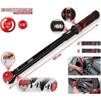 KS TOOLS ERGOTORQUE - llave dinamométrica - 1/4 - 5 - 25 N·m