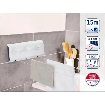 Leifheit Rollfix Triple 150 Longline tendedero de pared (83107)