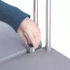 Soporte de bolsas de basura de pie Hailo ProfiLine MSS XXXL — interior, aluminio/metal/plástico, 430×450×970 mm