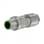 METZ CONNECT conector macho M12 codificado D IP67 Cat. 5 montaje en campo recto
