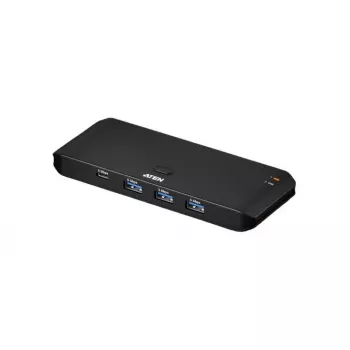 Conmutador de uso compartido USB 3.2 Gen 1 ATEN US4324 — 2x host a 4x dispositivo, interfaces USB-A/USB-C, 5 Gbit/s