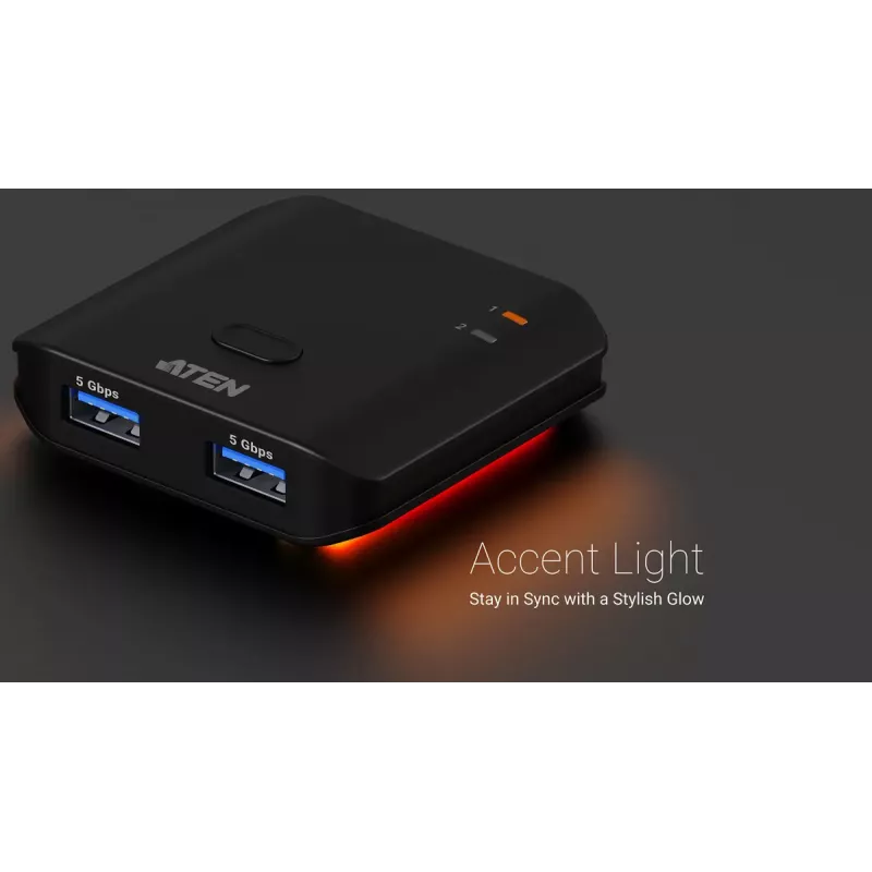 Conmutador de uso compartido USB 3.2 Gen 1 2x2 ATEN US4322 — 2 host / 2 dispositivo, Type-A