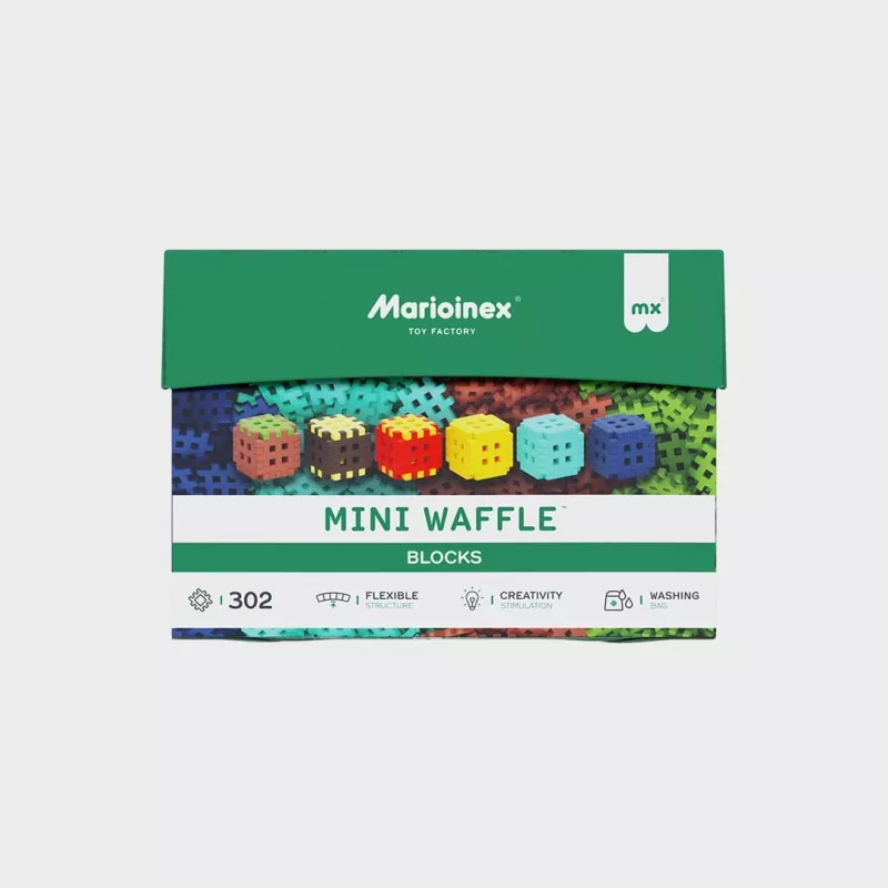 Bloques de construcción Marioinex Mini Waffle 302 piezas — set de construcción apilable y encajable