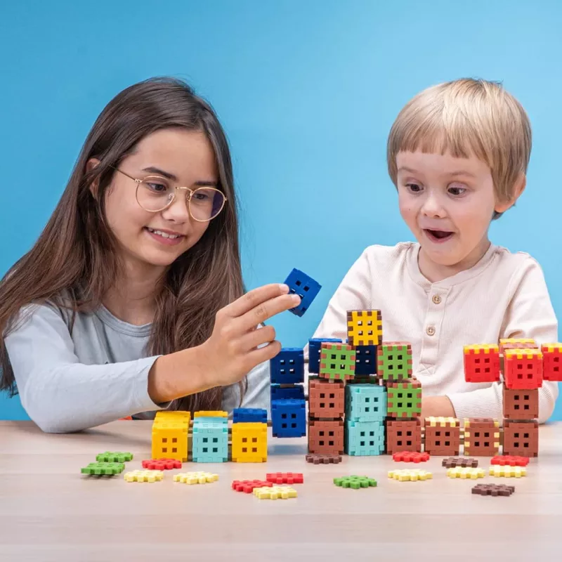 Bloques de construcción Marioinex Mini Waffle 302 piezas — set de construcción apilable y encajable