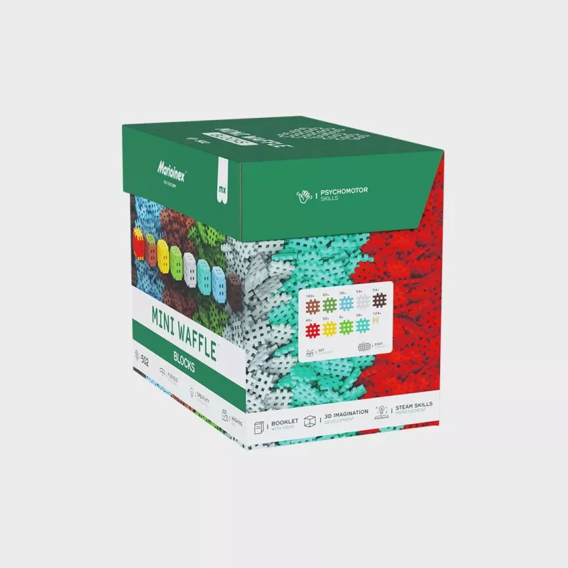 Juguete de construcción Marioinex Klocki Waffle Mini Blocks — 502 piezas